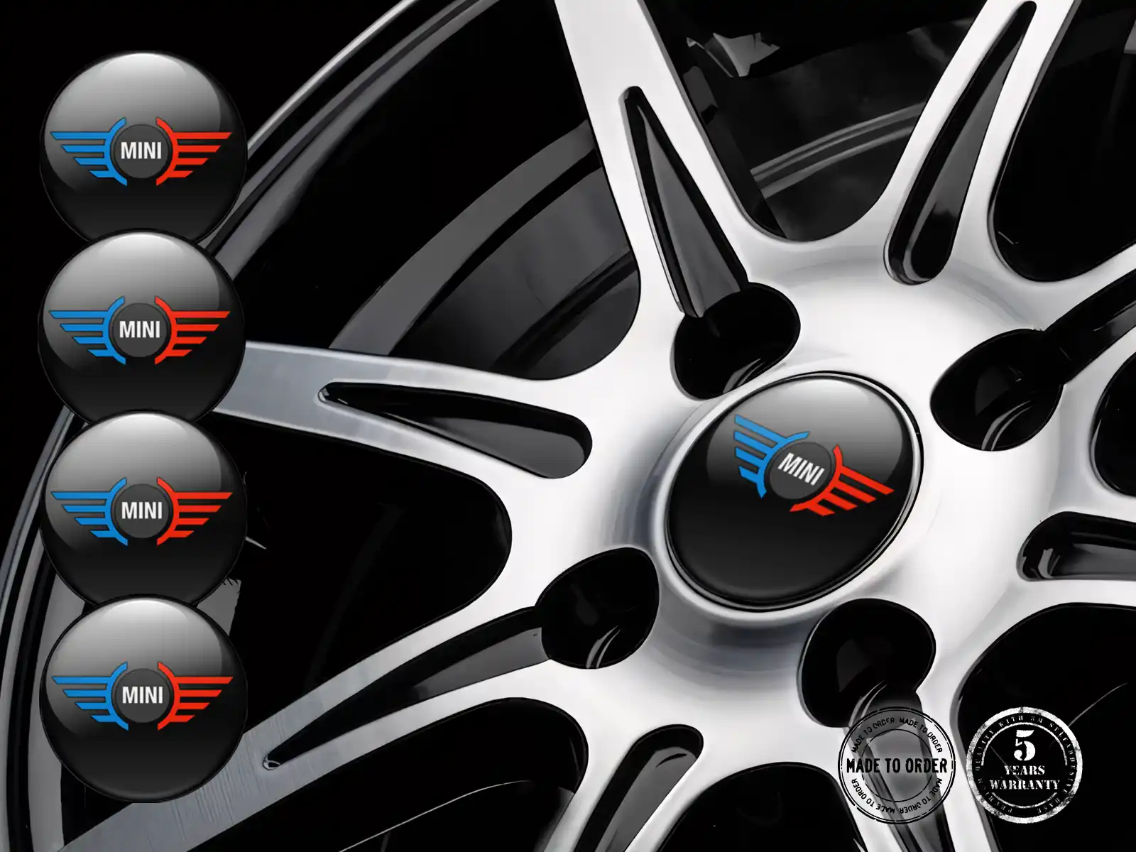 Mini Cooper Pegatinas de Aro Edición Mejora de Cúpula de Epoxi